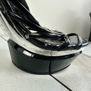 Liliana Strappy Peep Toe Caged Stiletto Heel